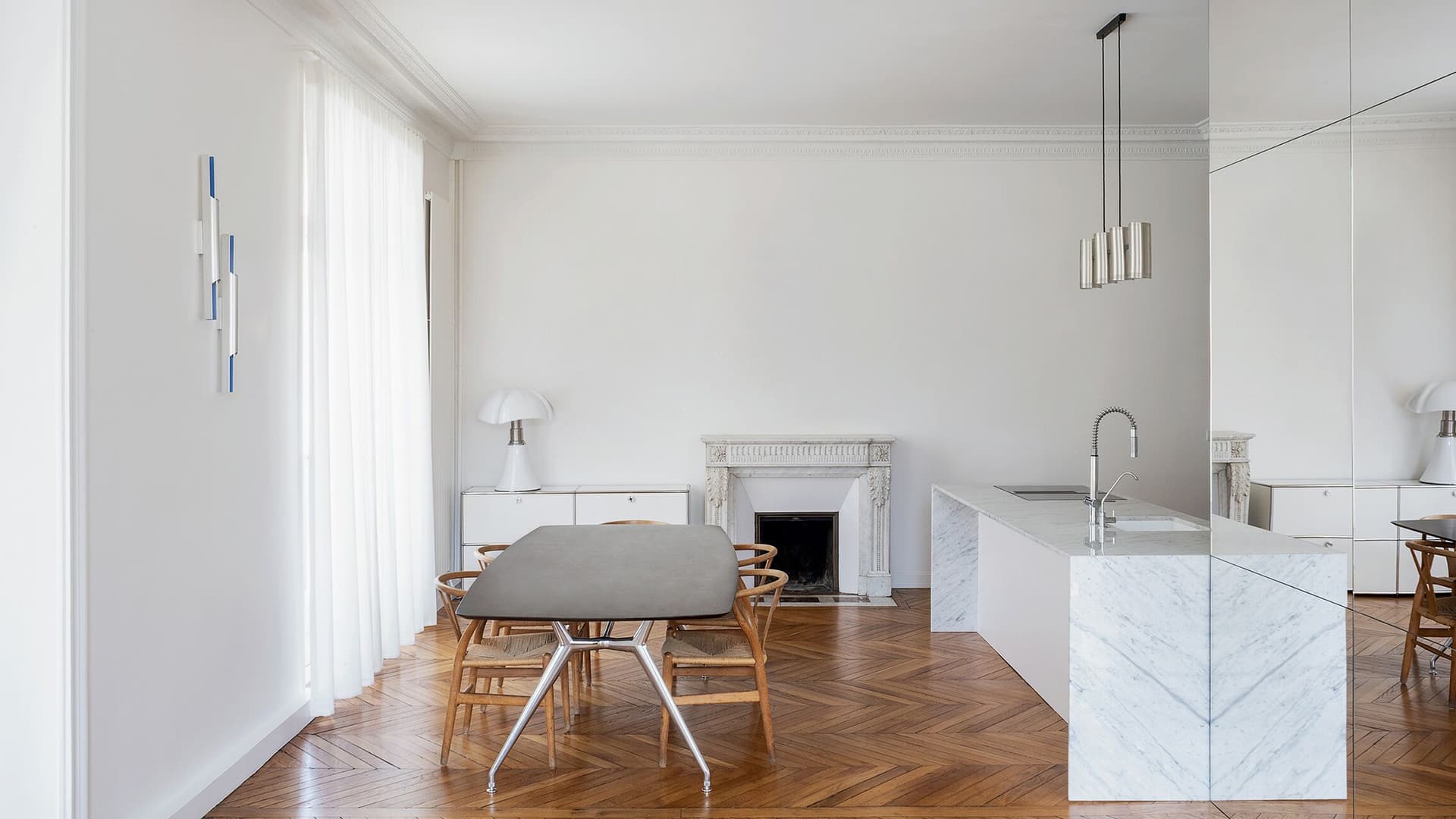 Парижские апартаменты с мраморной отделкой — проект GAPANTE
