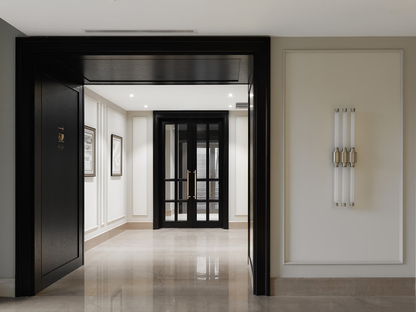 Интерьеры лобби в районе Якиманки — проект Архитектурного бюро Олега Клодта