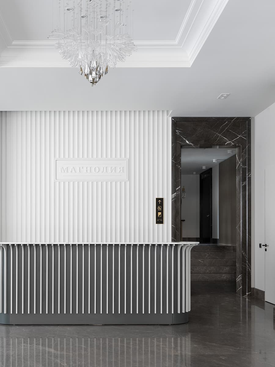 Интерьеры лобби в районе Якиманки — проект Архитектурного бюро Олега Клодта