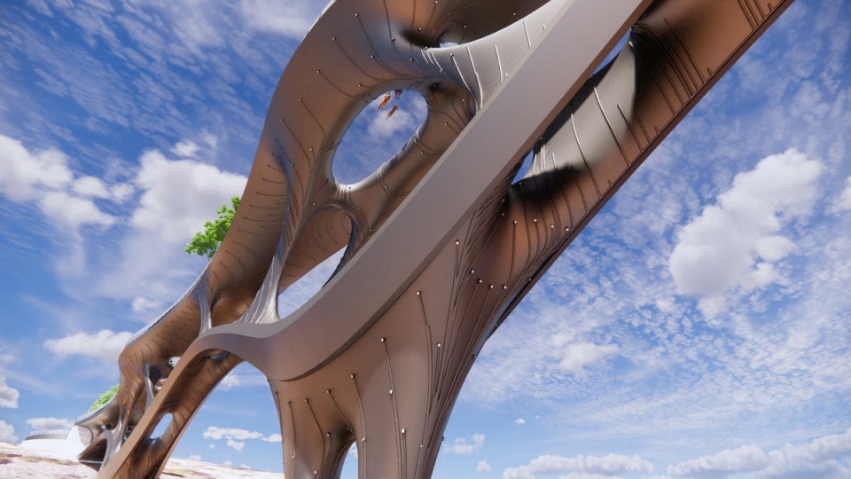 Концепция напечатанного на 3D-принтере стального пешеходного моста получила премию Forge Prize 2021