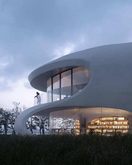 MAD Architects завершили работу над библиотекой Cloudscape of Haikou