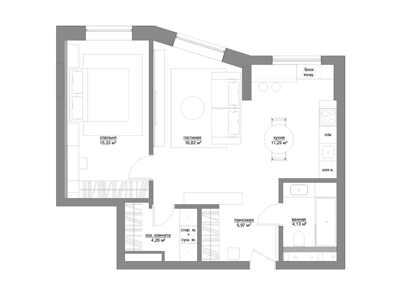 Квартира для сдачи в аренду – проект студии Artem Babayants Architects