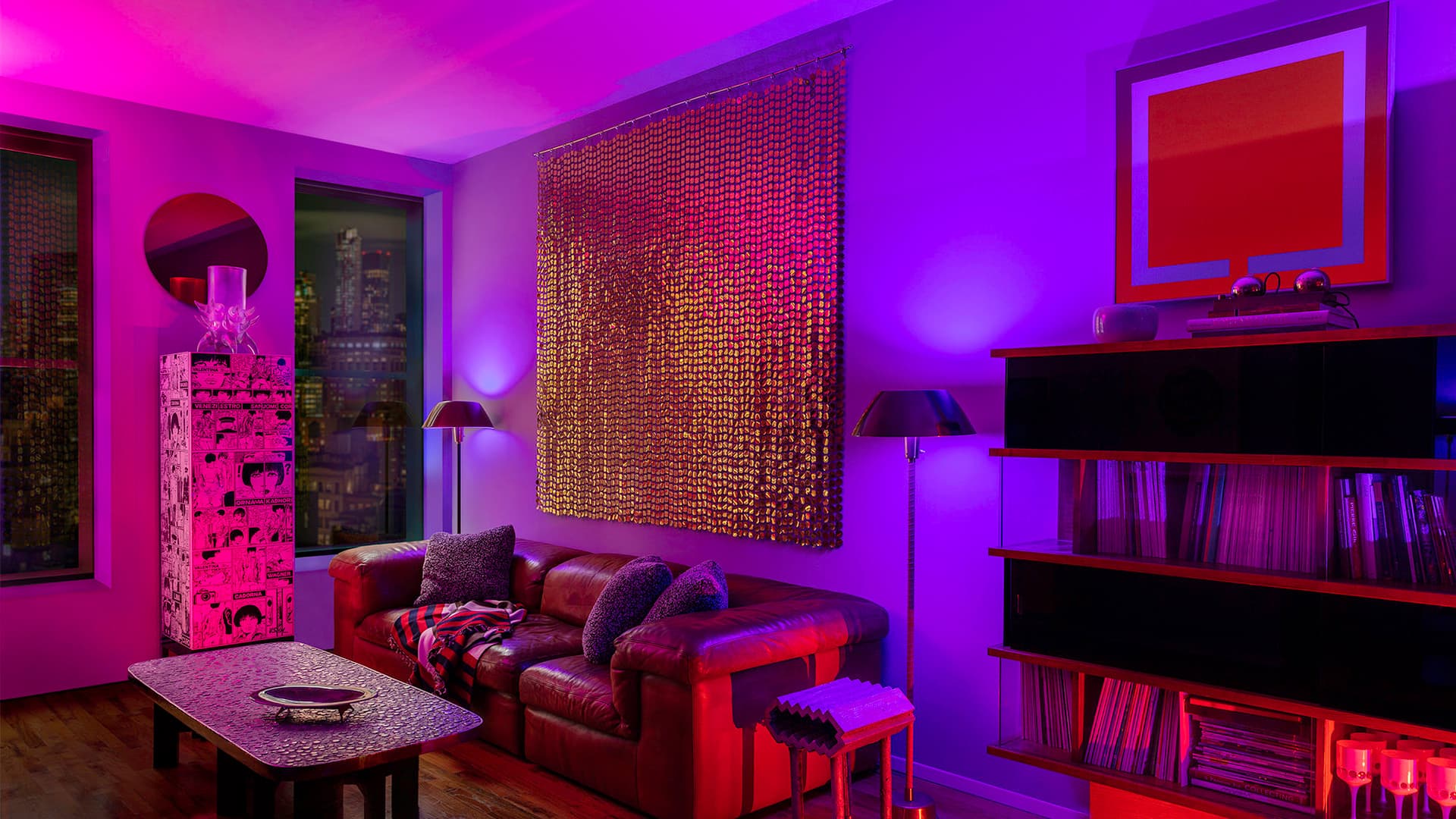 Нью-йоркская квартира с RGB подсветкой – проект дизайнеров Райана Лоусона и Шона Робинса