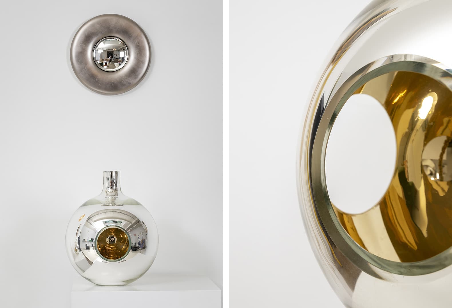 Convex Mirror Vase Single/Multiple. Front