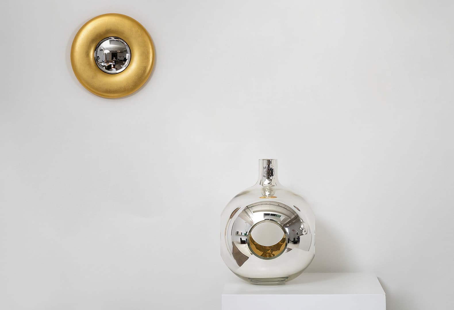 Convex Mirror Vase Single/Multiple. Front