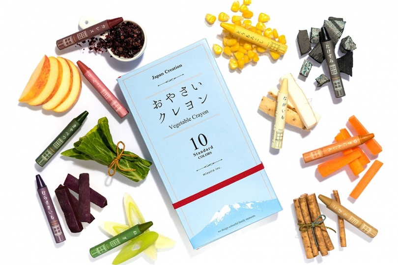 Японский дизайнер создал 100% натуральные цветные мелки из переработанных продуктов