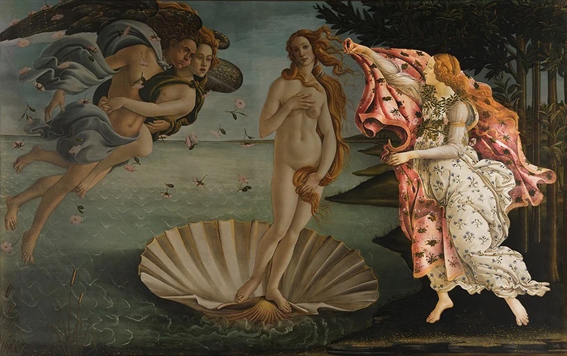 Ник Бентель воссоздал платье из знаменитой картины Боттичелли «Рождение Венеры»