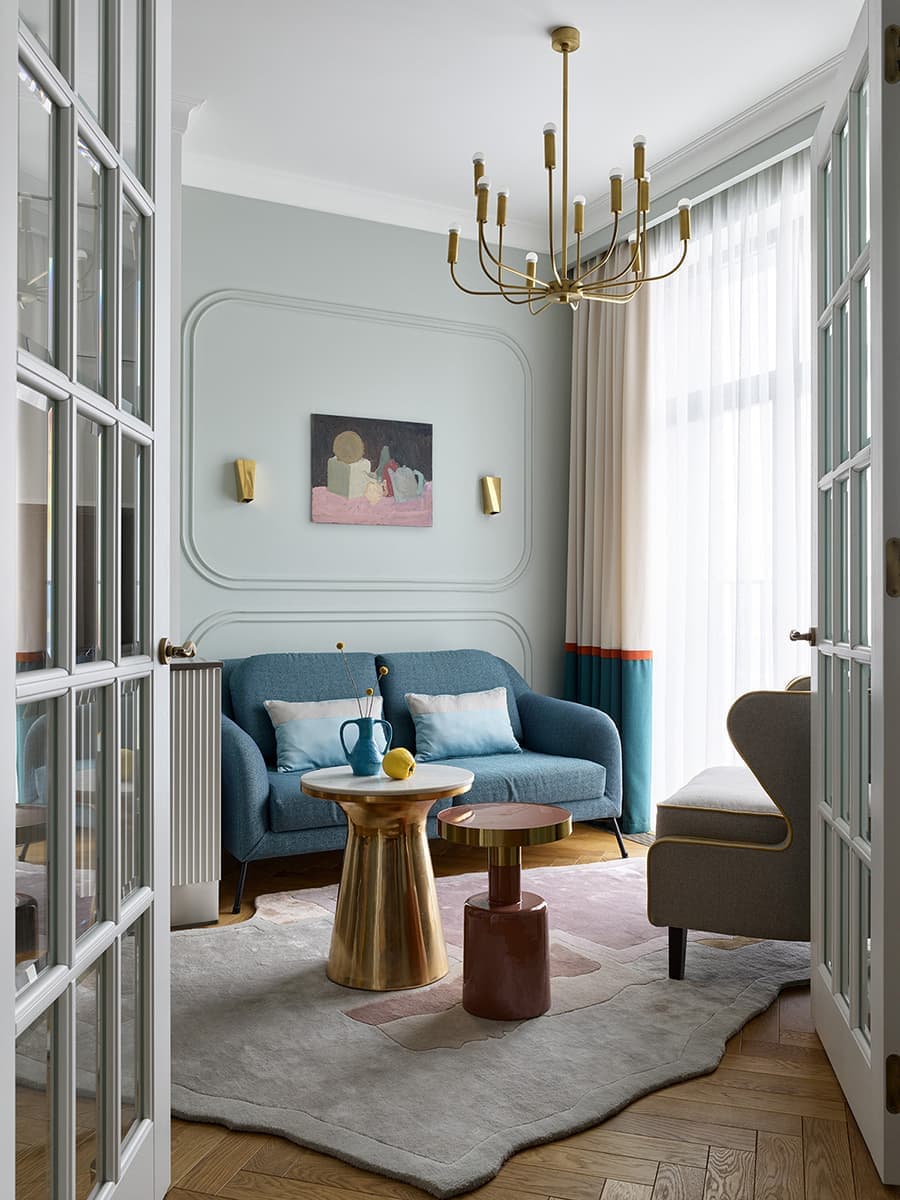 Квартира в Москве с использованием геометрии в интерьере – проект дизайнера Анастасии Холопцевой