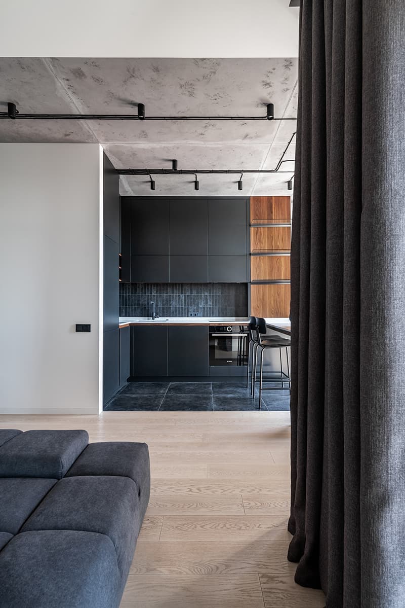 Строгий интерьер в стиле лофт для киевской квартиры – проект дизайн-студии Lauri Brothers