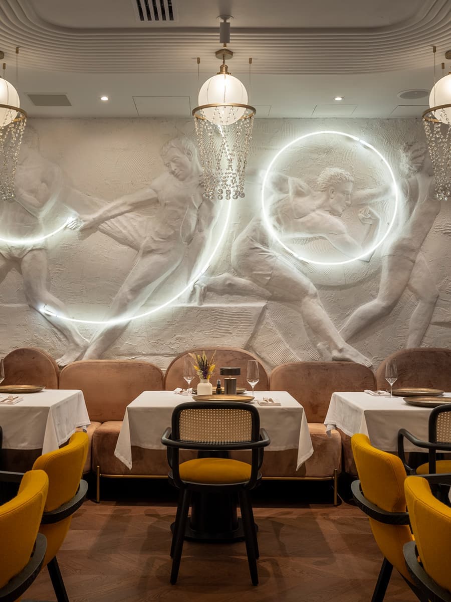 Ироничный интерьер для ресторана Александра Раппопорта – проект дизайнера Елены Крыловой