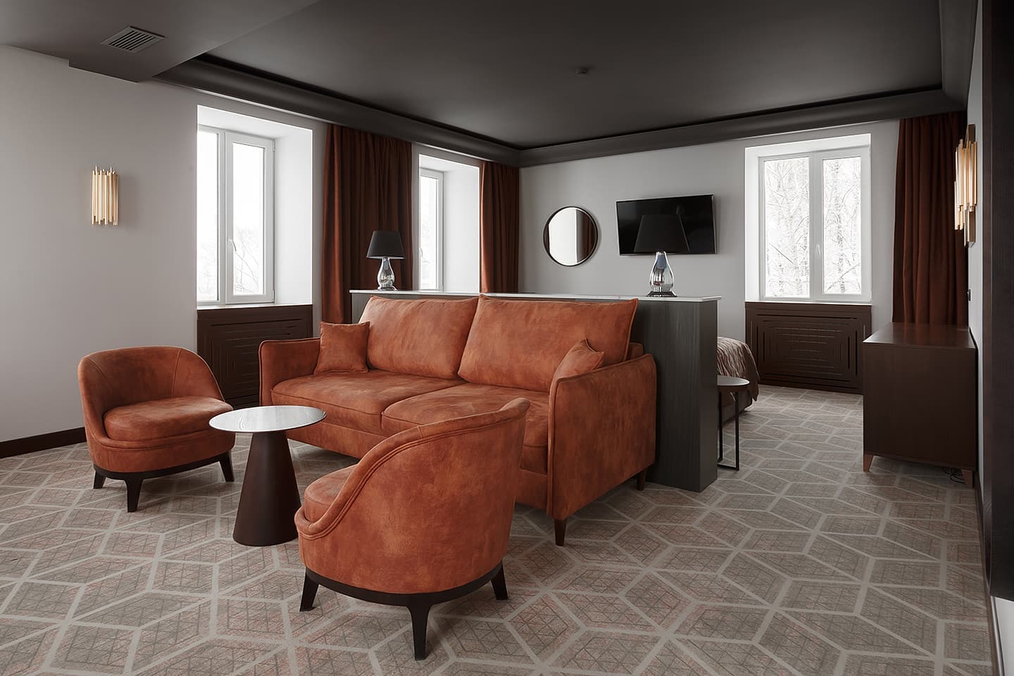 Современный интерьер отеля во Владимире – проект ADS Group Design