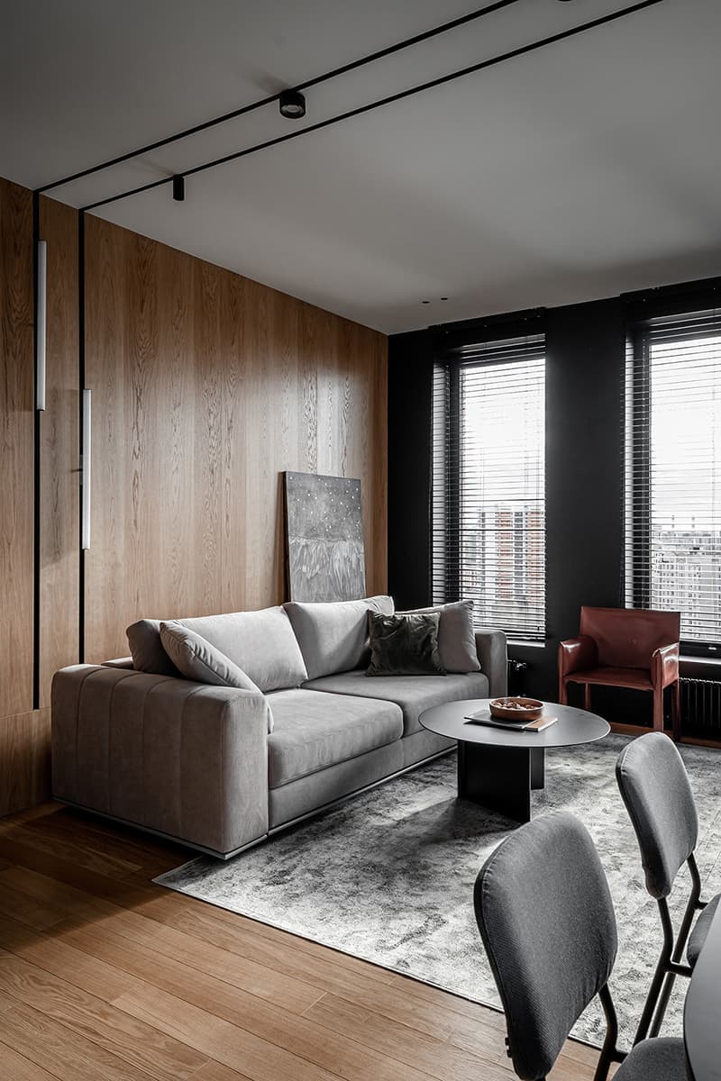 Монохромная палитра в интерьере семейной квартиры – проект Cartelle Design