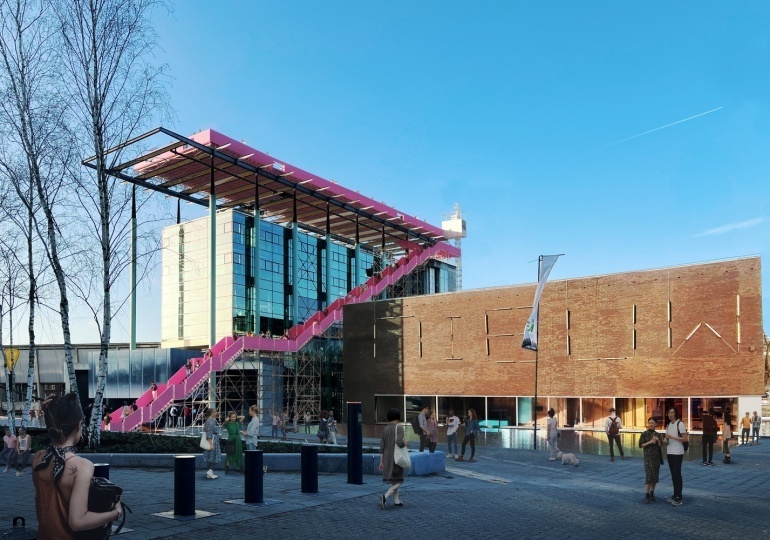 На крыше Het Nieuwe Instituut в Роттердаме появится яркая инсталляция