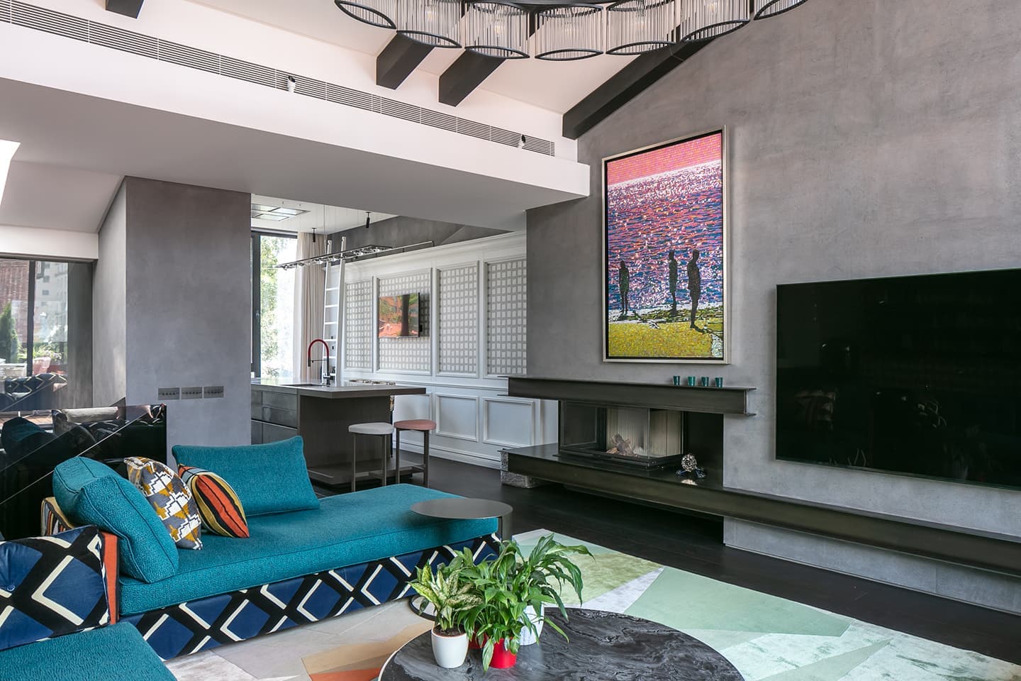 Двухуровневый лофт с яркой гостиной и собственной террасой – проект Hôtel Richesse