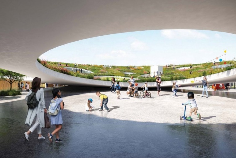Су Фудзимото спроектировал общественный центр с необычной крышей