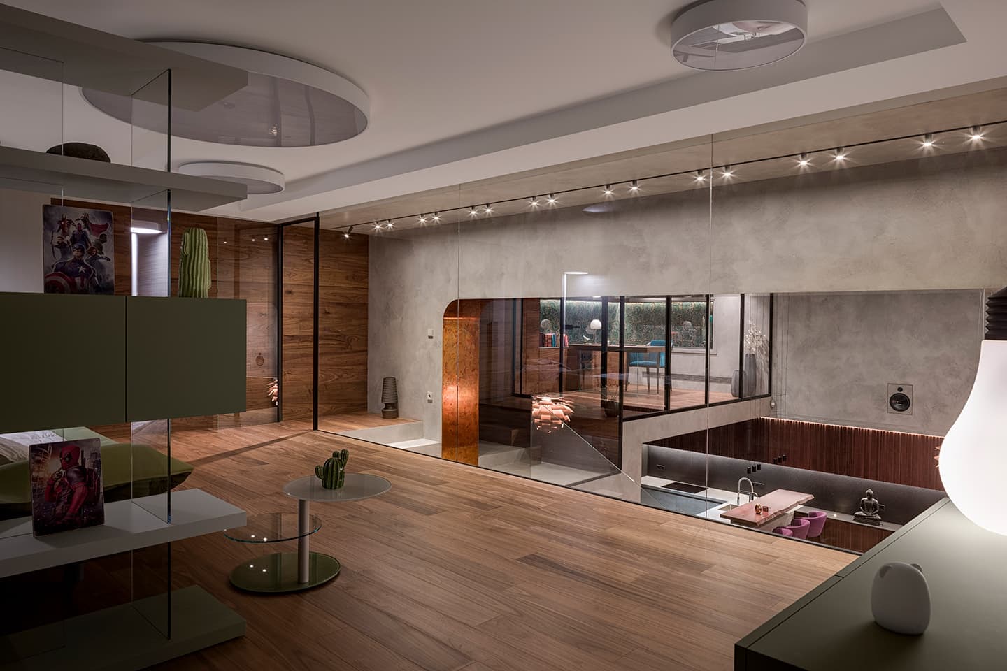 Квартира с просторной гостиной и комнатой для йоги – проект Bureau O.S.A. Design