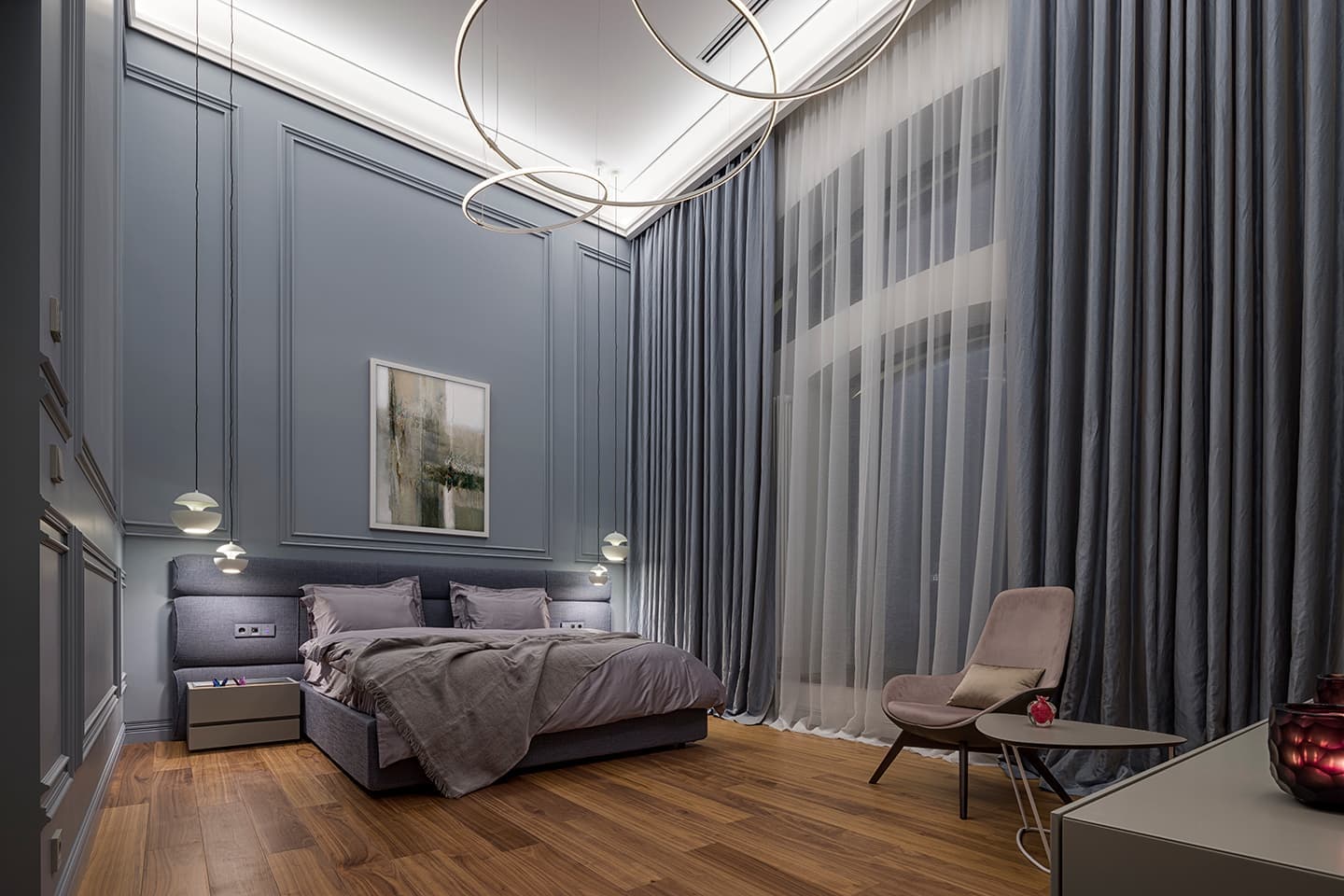 Квартира с просторной гостиной и комнатой для йоги – проект Bureau O.S.A. Design