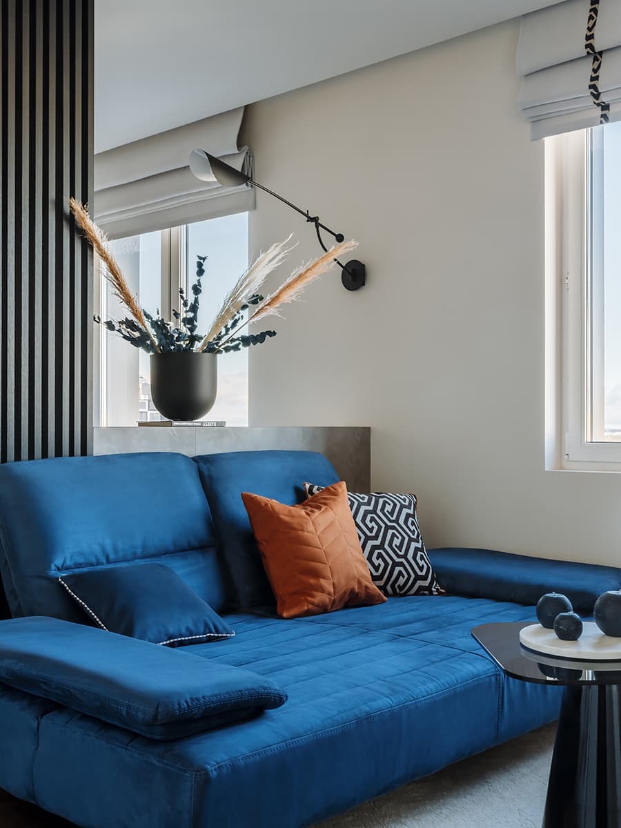 Свежий интерьер квартиры в технике колор-блок — проект Ольги Клименок