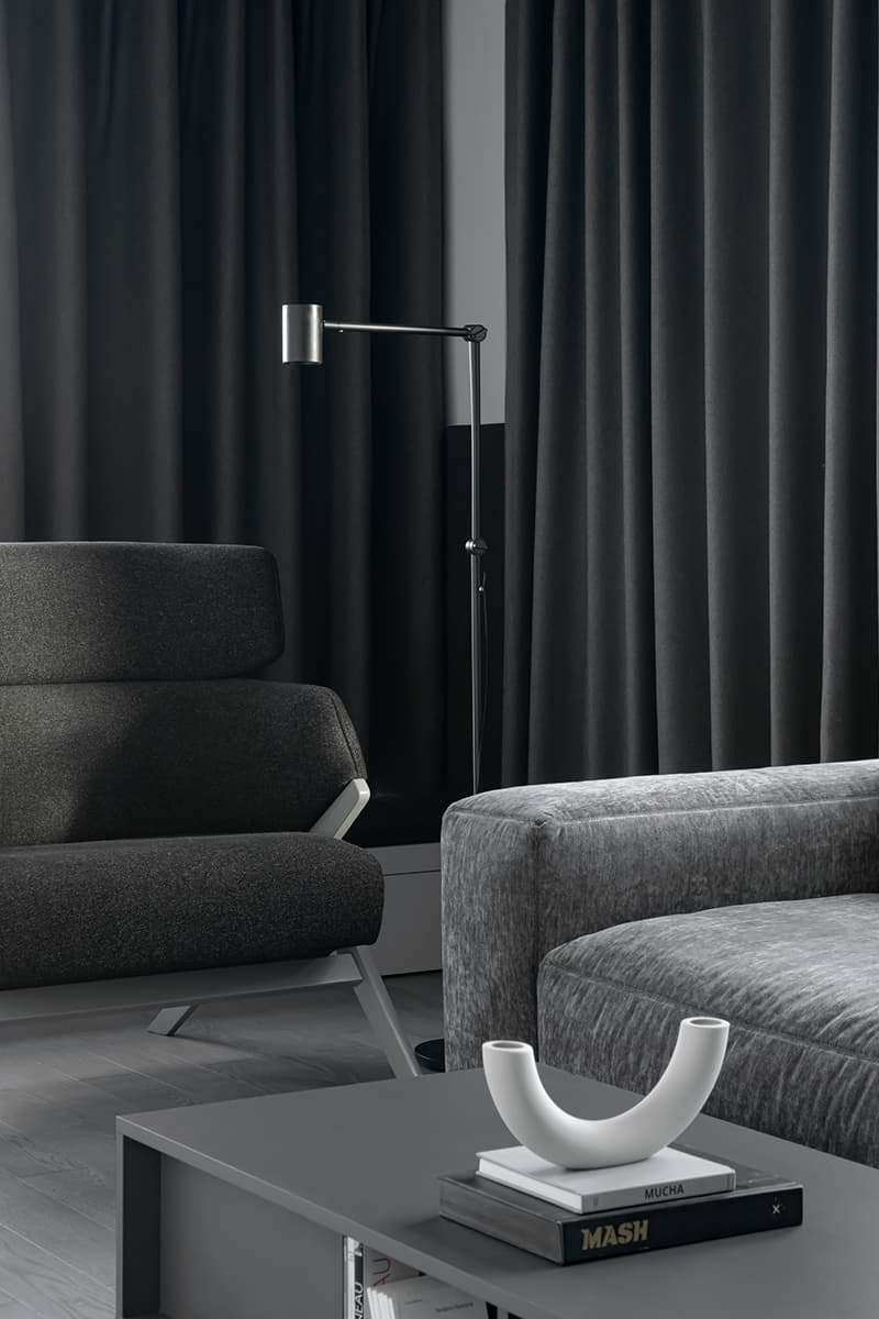 Монохромная квартира в черно-белых тонах — проект KONONOV Studio