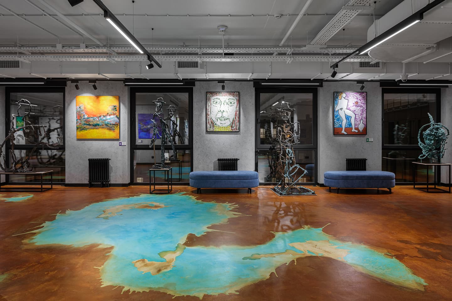 Интерьер интерактивной галереи с VR-пространством – проект ABD architects