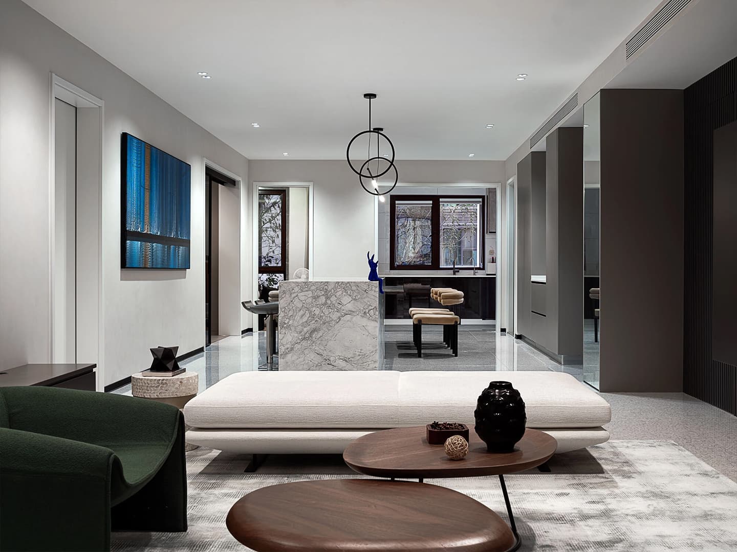 Статусный черно-белый интерьер для молодой пары – проект RUI Design