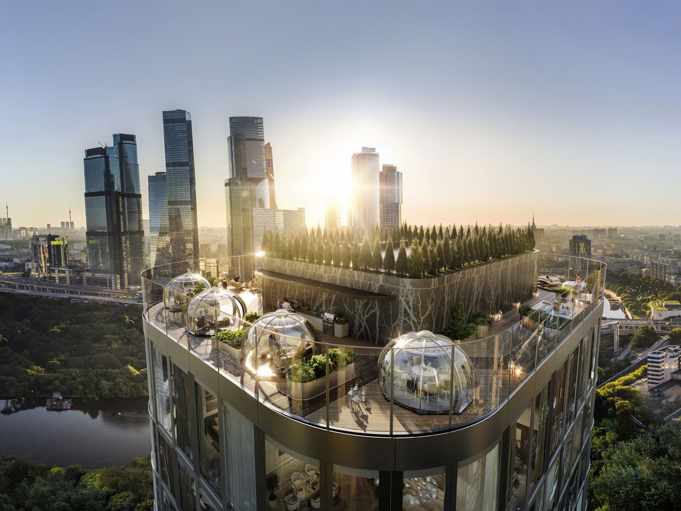 Wowhaus и АЕОН построят в Москве небоскреб с пляжем на крыше