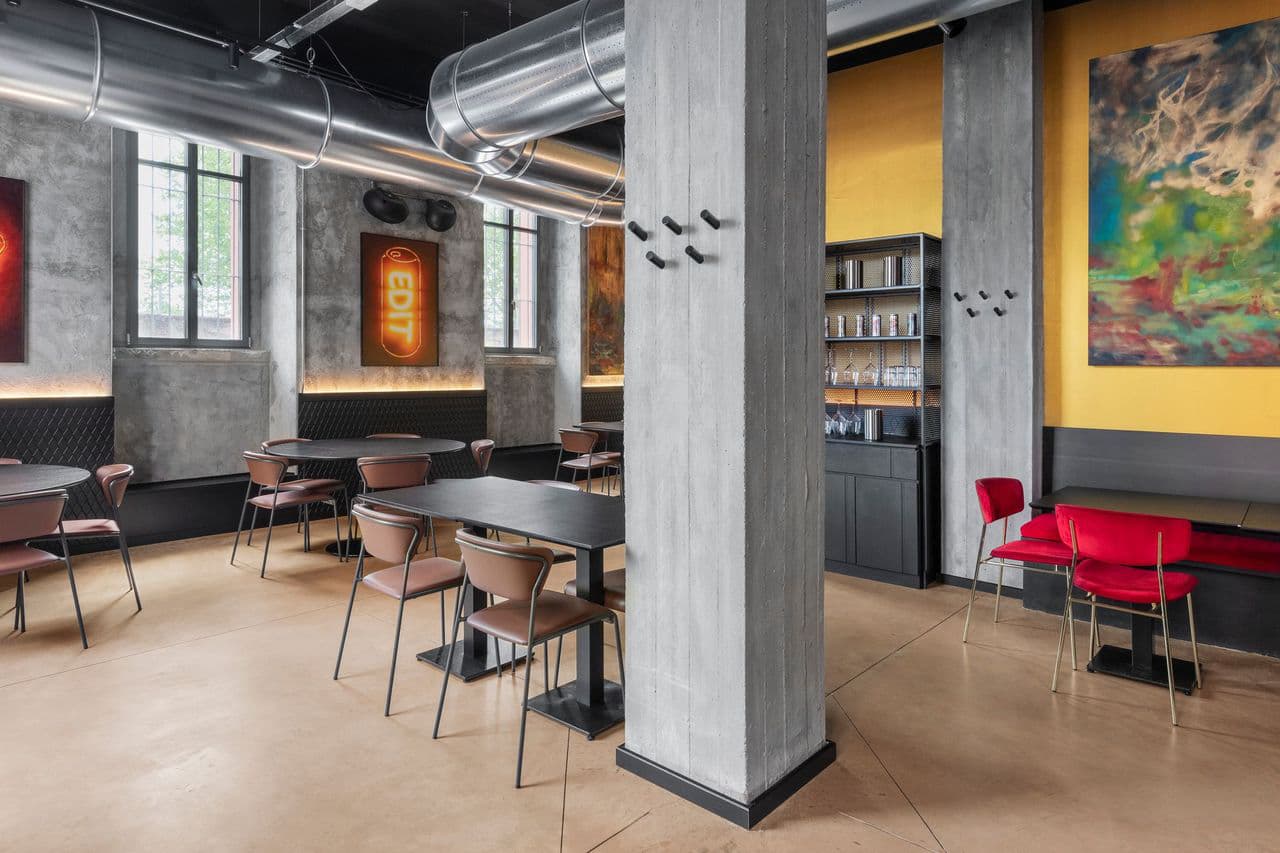 Фактурный интерьер итальянского бара-ресторана – проект студии lamatilde