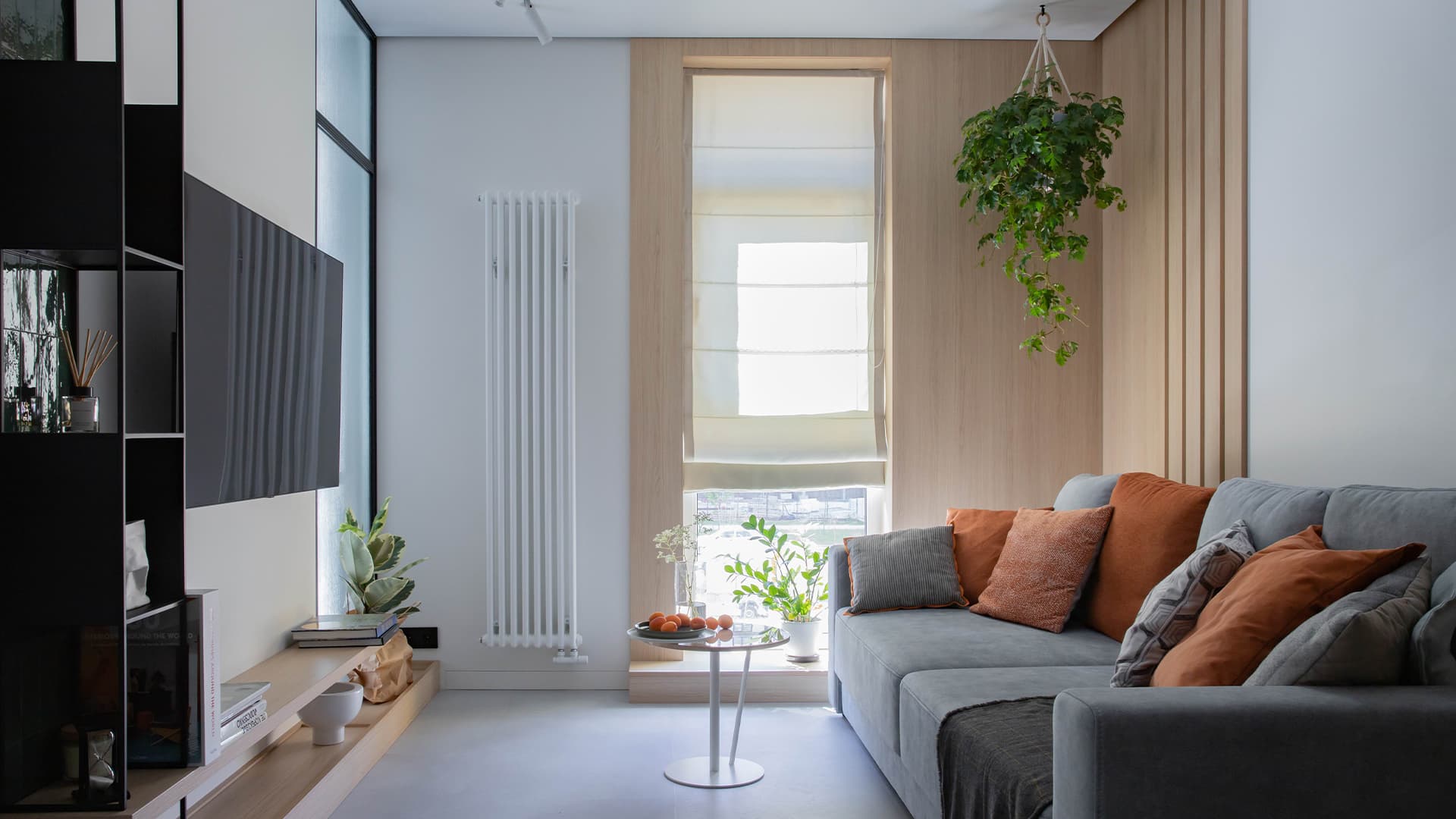 Природные акценты и деревянные рейки в интерьере семейной квартиры – проект Алены Жаворонковой