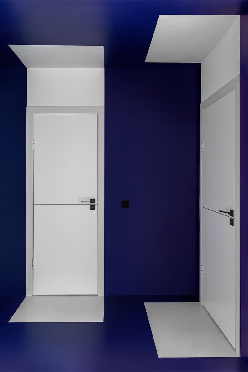 Закатный градиент в аскетичном интерьере квартиры для молодого человека – проект Рустэма Уразметова