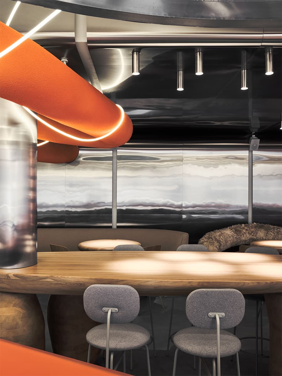 Провокационный интерьер рыбного ресторана – проект DA bureau