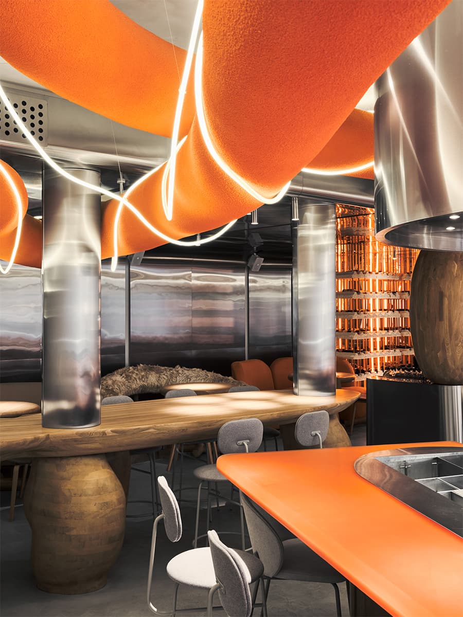 Провокационный интерьер рыбного ресторана – проект DA bureau