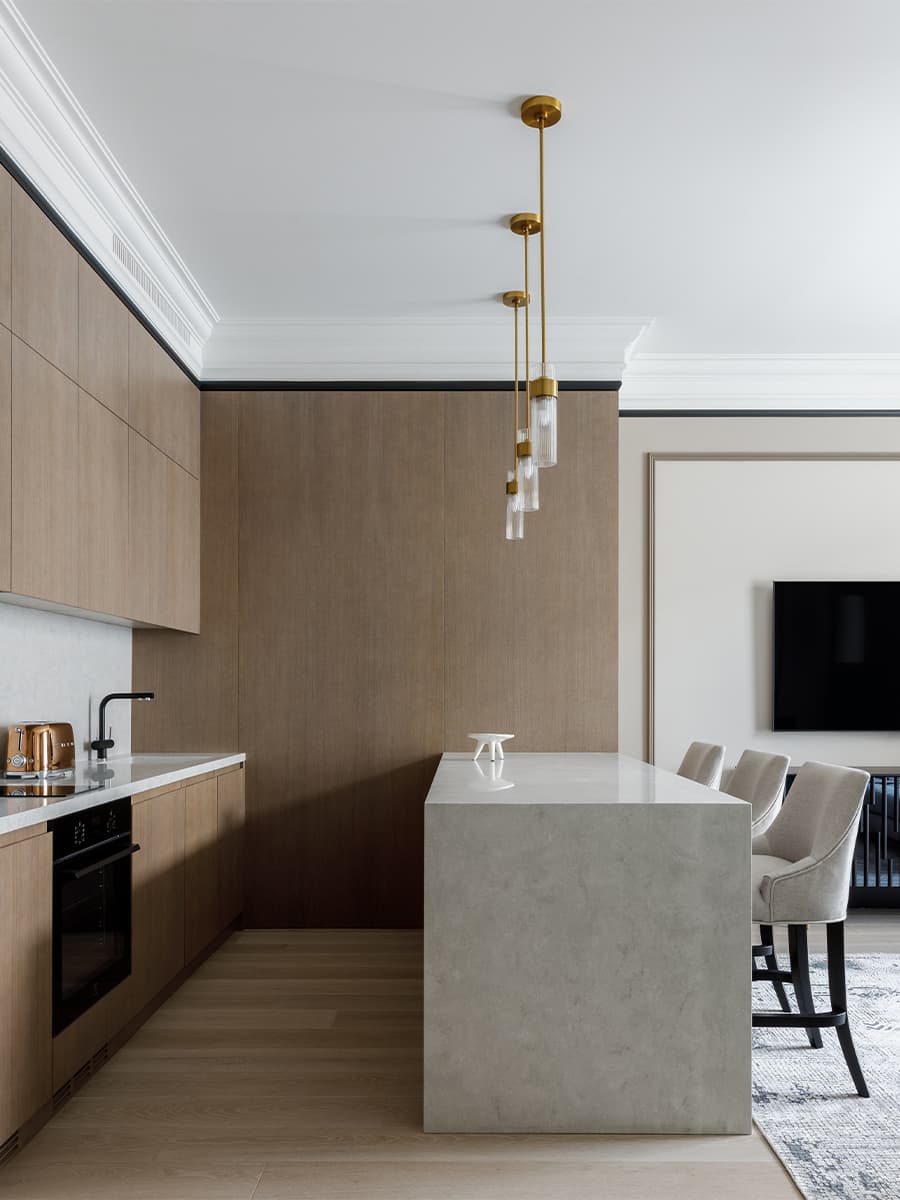 Изысканный интерьер с авторской мебелью для квартиры в центре Москвы — проект Дины Салаховой