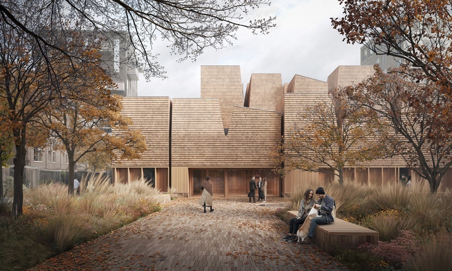Студия Henning Larsen спроектировала современную церковь из дерева