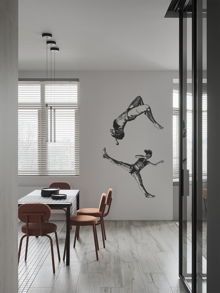 Минималистичный интерьер квартиры под сдачу со спальней-боксом – проект Алексея Иванова