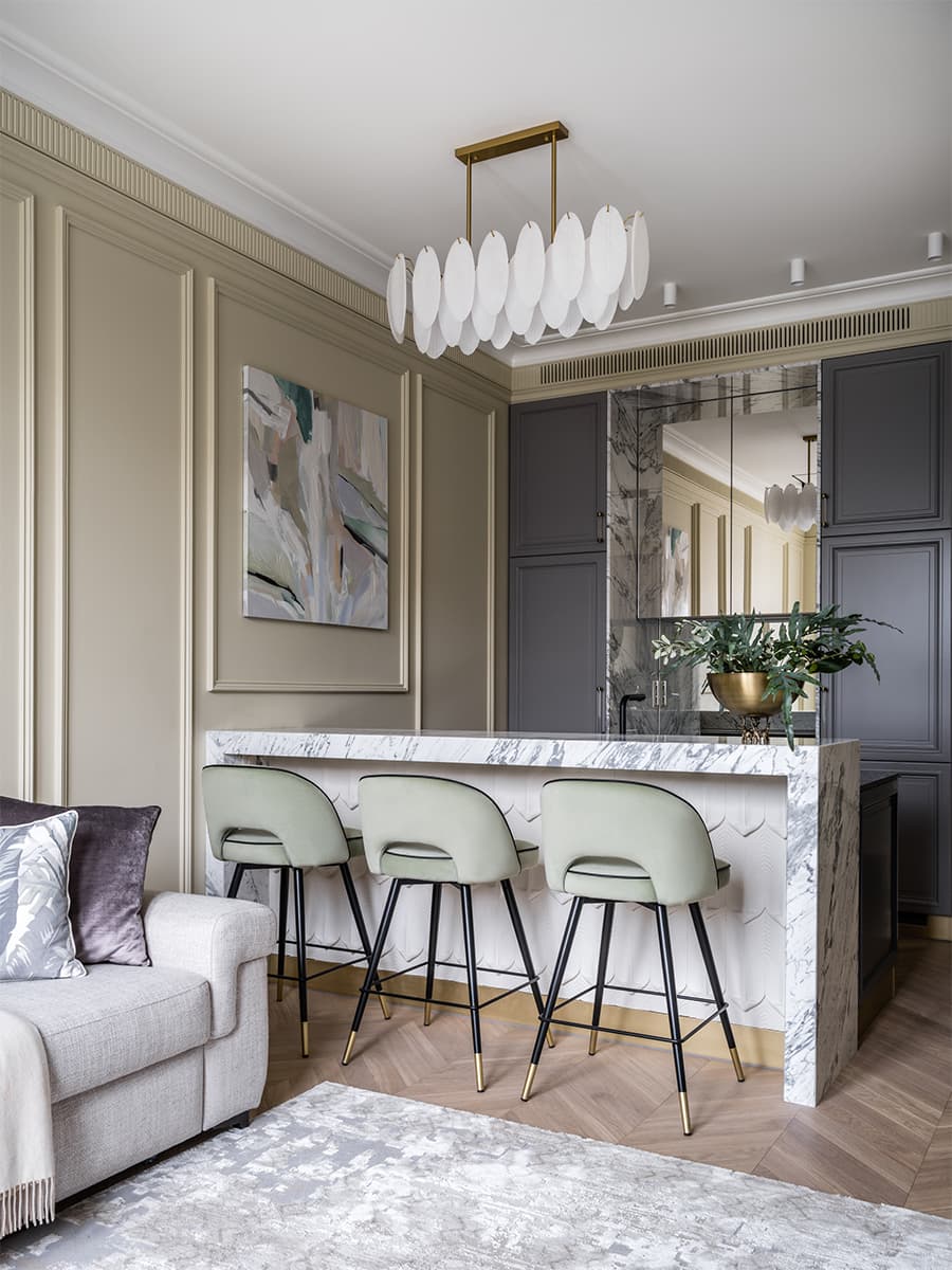 Интерьер квартиры для отдыха в классическом стиле – проект Дарьи Сабитовой