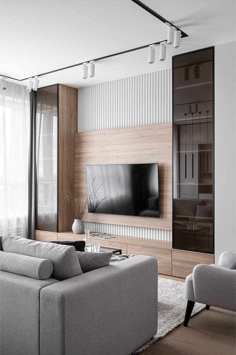 Серые, белые и пастельные оттенки в интерьере семейной квартиры – проект DKart Design Studio