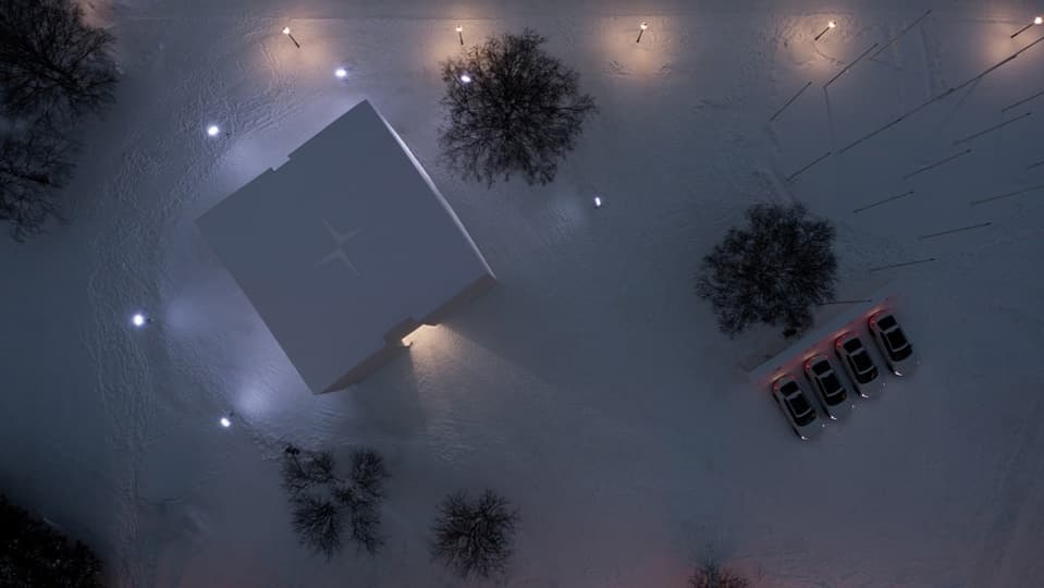 Бренд электрокаров Polestar открыл снежный шоурум у полярного круга