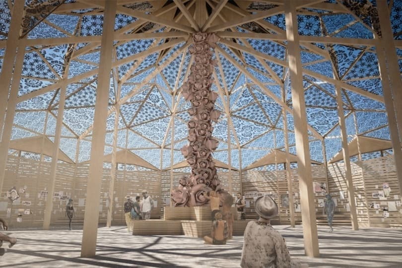 «Храм сердца» — главный арт-объект фестиваля Burning Man 2023