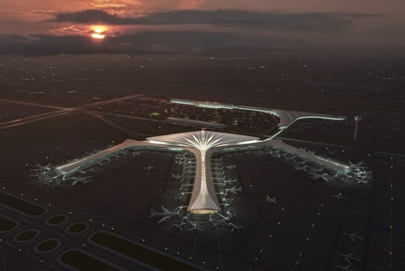 MAD построит здание аэропорта в Китае, напоминающее «парящее перо»
