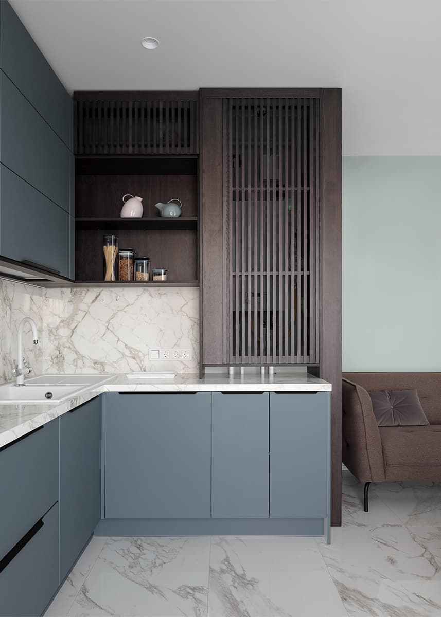 Микс темных и светлых тонов в интерьере для молодого человека — проект Светланы Ковальчук