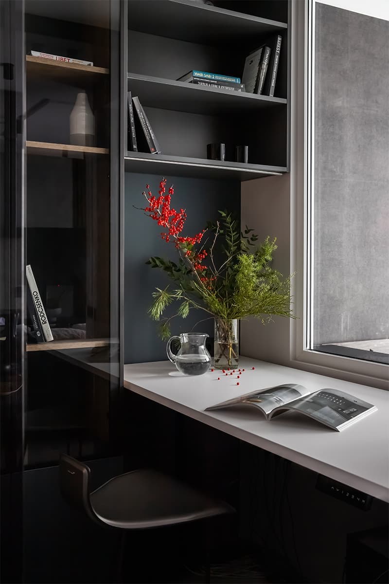 Монохромные тона в интерьере квартиры площадью 48 квадратных метров — проект Алены Жаворонковой