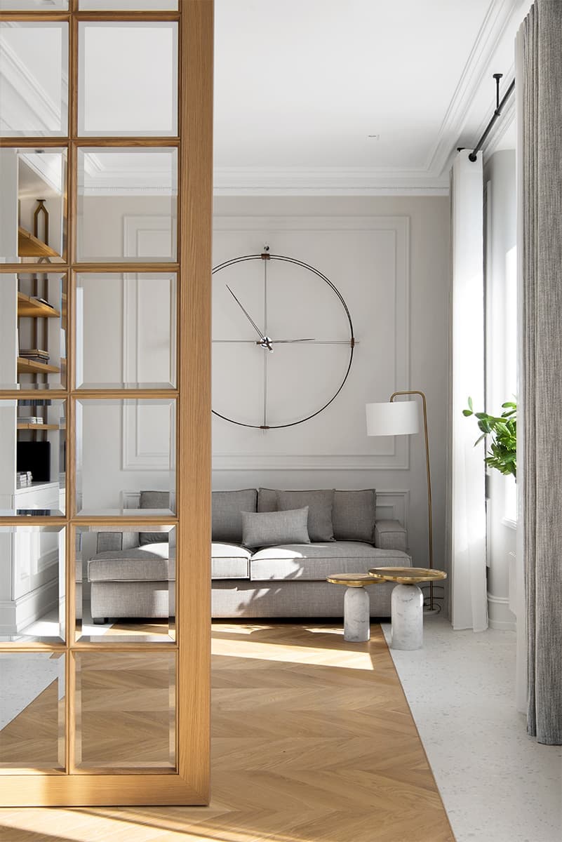 Воздушный интерьер с французским настроением для сдвоенной квартиры в Москве — проект бюро KS Architects