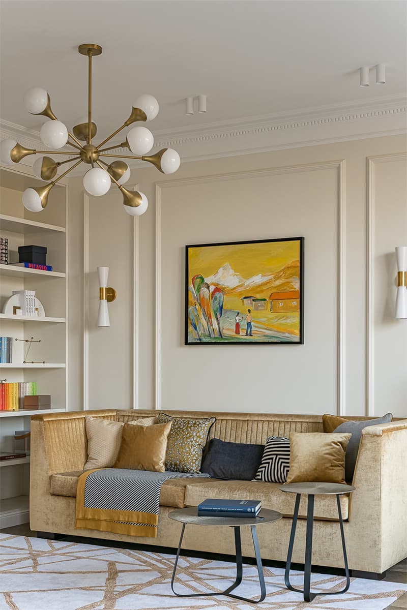 Эклектичный интерьер московской квартиры с яркими акцентами — проект Юлии Сафоновой