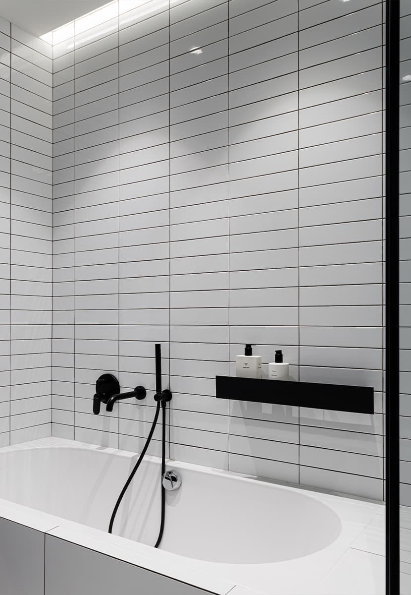 Обновленный интерьер квартиры с прямоугольной детской комнатой — проект студии DSGN HUB