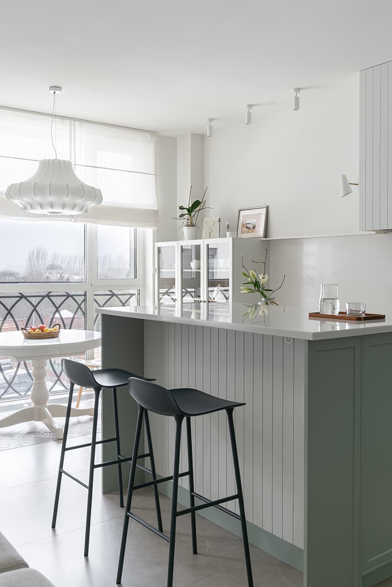 Бело-голубые тона в интерьере для дружной семьи из Астаны — проект Евгении Мараськовой-Григорянц