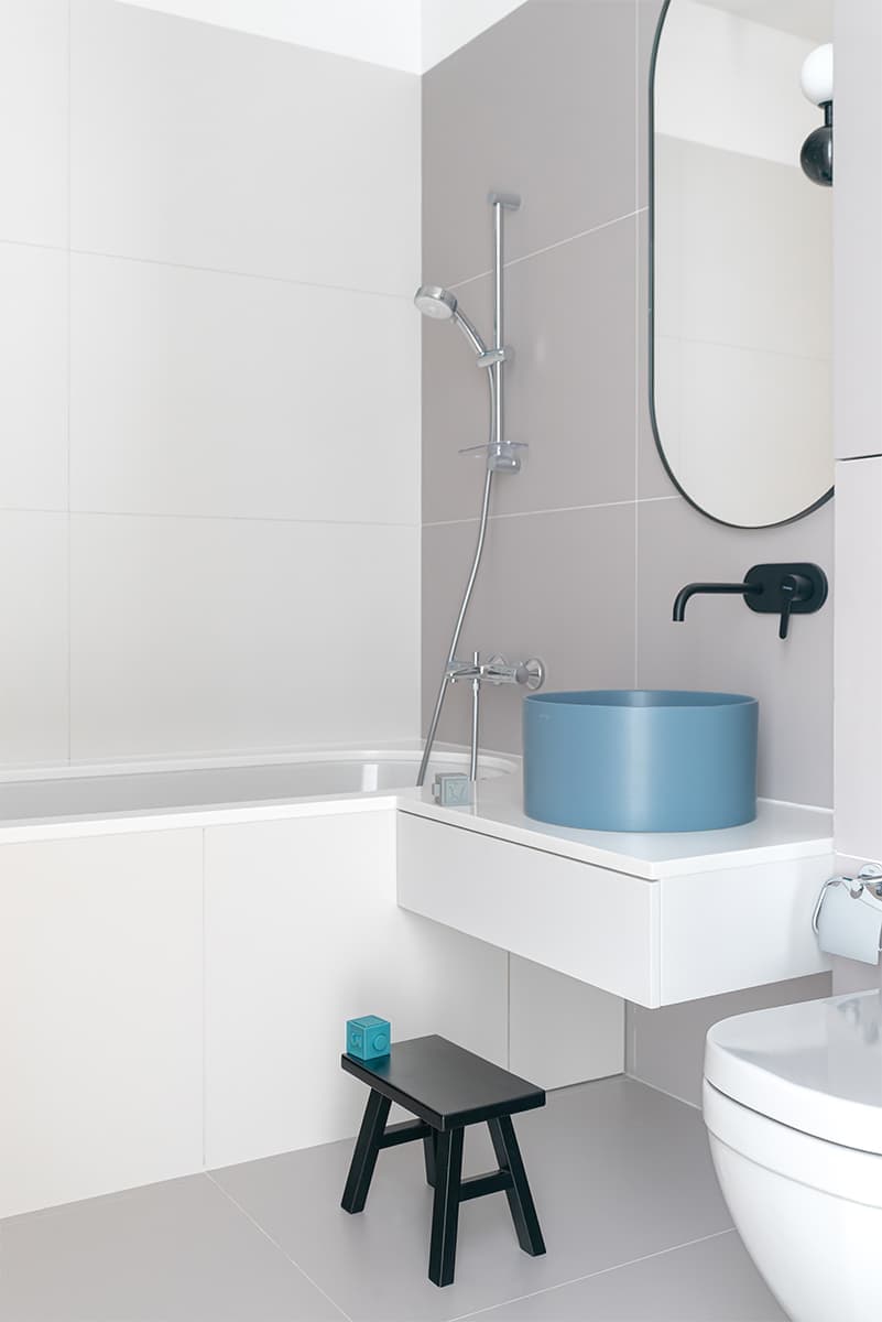 Бело-голубые тона в интерьере для дружной семьи из Астаны — проект Евгении Мараськовой-Григорянц