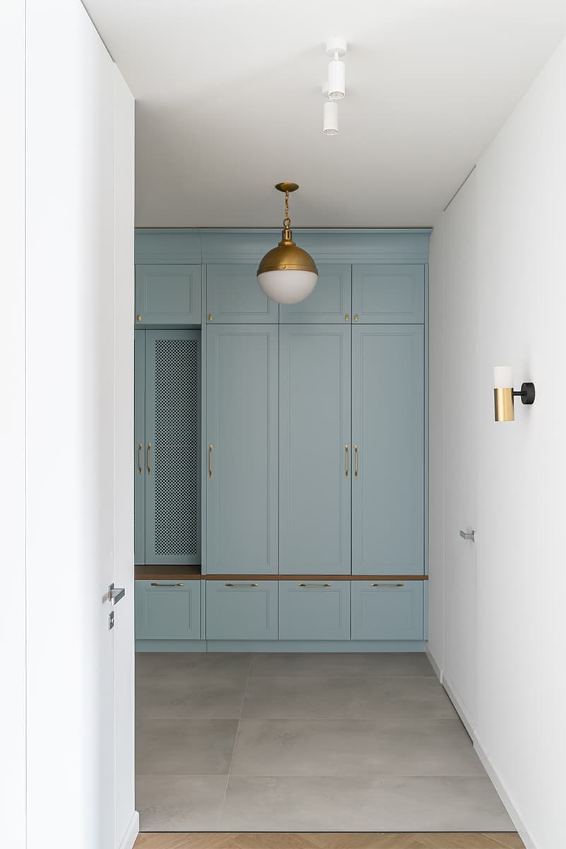 Бело-голубые тона в интерьере для дружной семьи из Астаны — проект Евгении Мараськовой-Григорянц