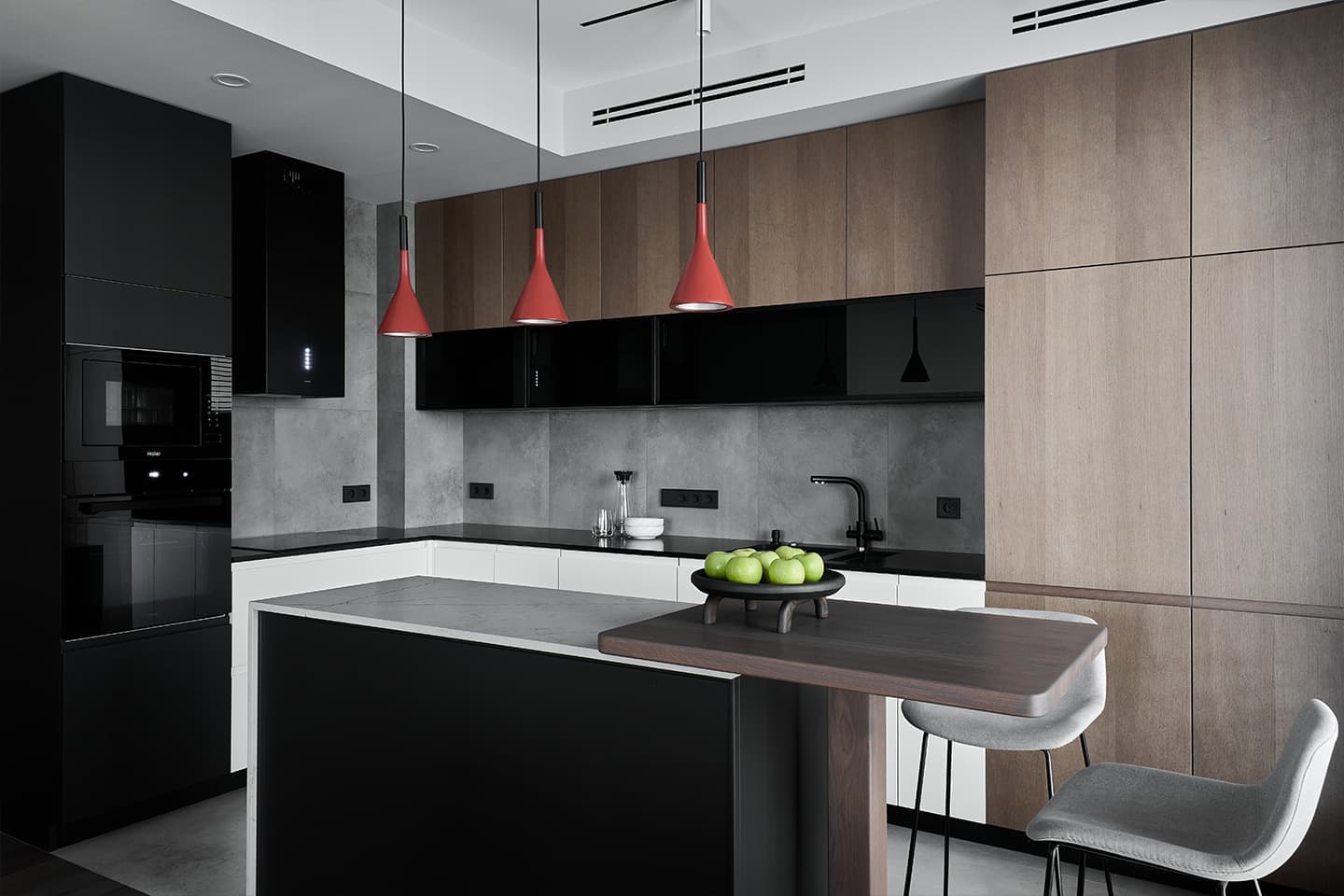 Продуманный интерьер угловой квартиры с тремя спальнями — проект студии дизайна «Сфера»