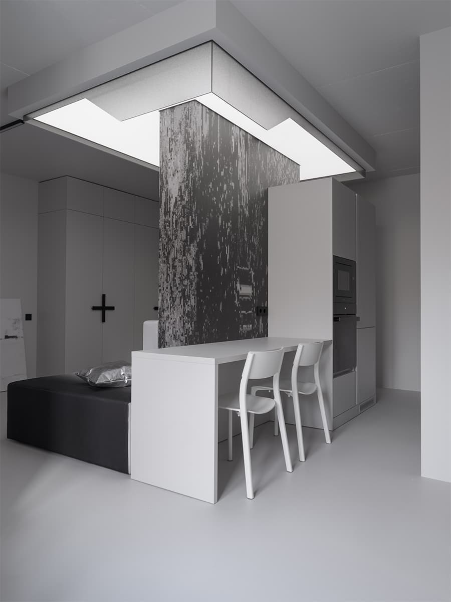 Футуристичный интерьер с глитч-эффектом, яркими спальнями и элементами авангарда— проект UR Bureau