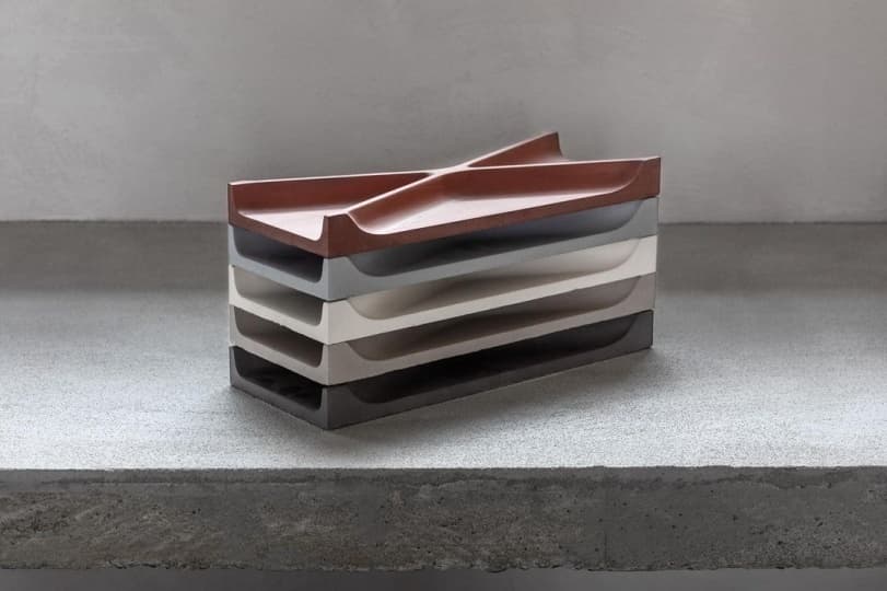 Скульптурная цементная плитка Gypsum по дизайну Марко Меренди и Диего Венкато